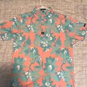 Bad birdie all over print polo
